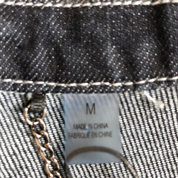Tahari blue denim jacket Medium long sleeves NWT - Picture 11 of 14